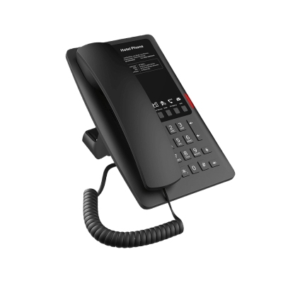 FANVIL - Teléfono IP WI-FI para Hotelería, Puerto USB-A para carga, 5 teclas programables para servicio rápido (Hotline), plantilla personalizable con PoE