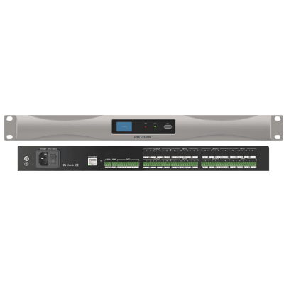 HIKVISION - Procesador de Audio Digital / 8 Entradas / 8 Salidas / DSP 32-bit / Conversión 24-bit 48 kHz / Matriz de Mezcla / 100 Escenas