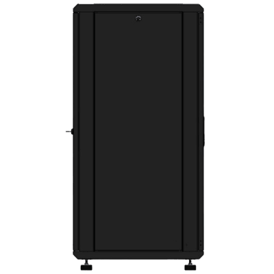 LINKEDPRO - Gabinete Rackeable 19 Pulgadas / 24 Unidades / Piso / Puerta de Cristal / Acero Calibres 16-18-20 / Capacidad 750 Kg / Dimensiones 600x605x1190 mm (23.6x23.8x46.9 in) / Ventilación 120 mm / Cerradura