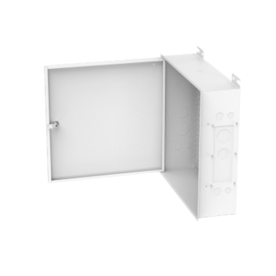 PANDUIT - Gabinete Multi-propósito para Cielo Raso, Puerta con Bisagras y Cerradura, Fabricado en Acero, Color Blanco