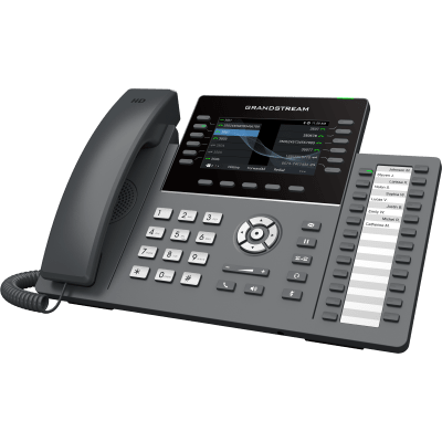 GRANDSTREAM - TELÉFONO IP PROFESIONAL DE 12 LÍNEAS / 24 TECLAS DE EXTENSIÓN PROGRAMABLES / WI-FI 6 / POE INTEGRADO / PANTALLA LCD 4.3 PULGADAS / SEGURIDAD DE NIVEL EMPRESARIAL / BLUETOOTH INTEGRADO / COMPATIBLE CON GDMS / AUDIO HD CON NOISE-SHIELD