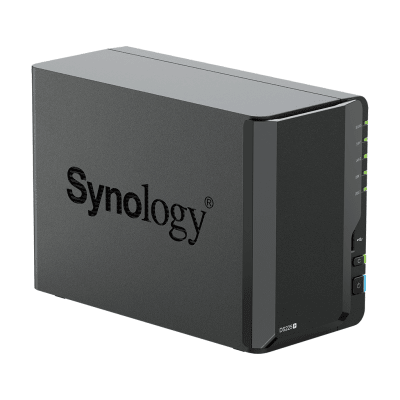 SYNOLOGY - NAS DiskStation DS225+ | 2 Bahías | Intel Celeron J4125 | 2 GB DDR4 | Hasta 40 TB | Puertos 1GbE y 2.5GbE | USB 3.2 Gen 1 | Compatible con RAID | Synology DSM.
