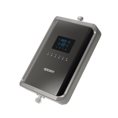 EPCOM - Kit Amplificador de Señal Celular 2G, 3G, 4G y 5G / Mejora llamadas convencionales y VoLTE / Amplifica señal de TELCEL, AT&T, MOVISTAR, BAIT,DiRi y más / Cubre hasta 300 m² con una antena y hasta 600 m² con 2 antenas.