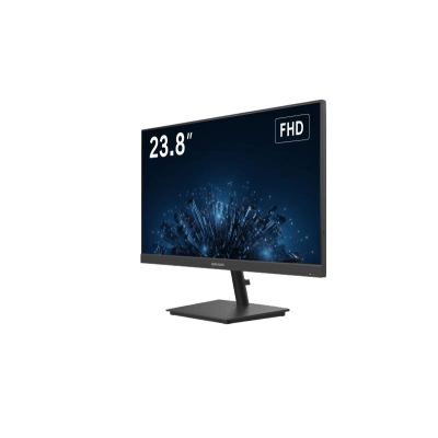 HIKVISION - Monitor LED FullHD (1080p) de 24" / Ideal para CCTV, Oficina y Hogar / Entrada HDMI-VGA-BNC / Montaje VESA ( 75 X 75) / Uso 24/7 / Backlight E-LED / Ultra Delgado