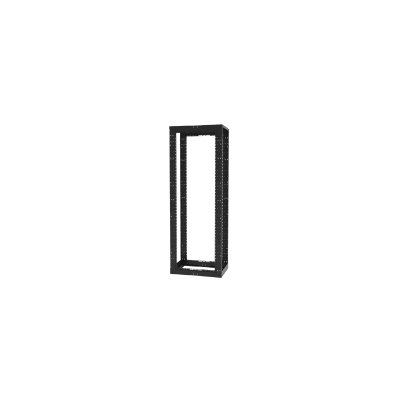 PANDUIT - Rack de Cuatro Postes Estándar de 19", Rieles Con Orificio Para Tuerca Enjaulada, Profundidad Ajustable de 23 a 42 in, 45 Unidades de Rack, Color Negro