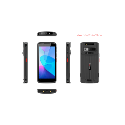 HIKVISION - Terminal Portátil DS-MDT202 / Android 14 / Pantalla IPS 5.5" / Cámaras 5 MP y 13 MP / Batería 5000 mAh / IP68 / Escáner de Códigos de Barras 1D y 2D / Wi-Fi 802.11 a/b/g/n/ac / Bluetooth 5.0 / NFC / GPS