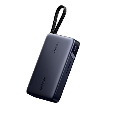 UGREEN - Cargador Rápido GaN 65W 2C1A / Tecnología GaN / Puerto USB-C 65W Max PPS / Puerto USB-A 22.5W Max / Protecciones Múltiples / Material PC+ABS UL94-V0 / Cable 1.5-2 metros