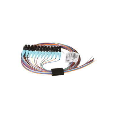 PANDUIT - Kit de 12 Pigtails con Conector LC, Multimodo 50/125 OM4, 900um, de 1 Metro (3.28 Pies)