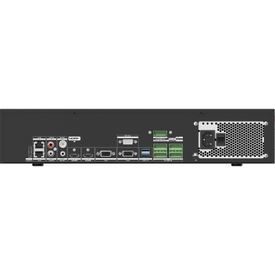 HIKVISION -  NVR 12 Megapixel (4K) / 32 Canales IP / 8 Bahías de Disco Duro / 2 Tarjetas de Red / Soporta RAID / HDMI en 4K / Soporta POS / Reconocimiento Facial / Bases de Datos / Hasta 100,000 Fotografías