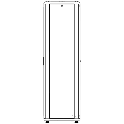 LINKEDPRO - Gabinete Rack 42 Unidades / Piso 19 Pulgadas / Puerta Cristal Templado / Capacidad Carga 1000 Kg / Acero Calibres 16-18-20 / Ventilación Superior / Ruedas y Niveladores / Cerradura Seguridad