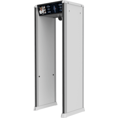 HIKVISION - Arco Detector de Metales Walk-Through / 24 Zonas de Detección / Pantalla Táctil LCD 10" / Pantalla de Información 29" / Sensibilidad Ajustable 100 Niveles / Detección de Clip de Papel o 5g Oro/Plata / Conectividad Eth