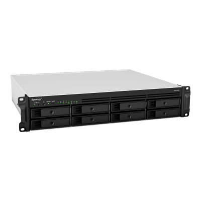 SYNOLOGY - Servidor de Almacenamiento en Red Synology RackStation RS1221RP+ | 8 Bahías | Expandible a 12 Bahías | CPU AMD Ryzen V1500B | 4 GB DDR4 ECC | RAID Soportado | 10/25GbE | Virtualización Certificada | Protección de Datos Integral