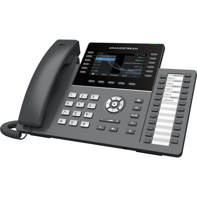 GRANDSTREAM - TELÉFONO IP PROFESIONAL DE 12 LÍNEAS / 24 TECLAS DE EXTENSIÓN PROGRAMABLES / WI-FI 6 / POE INTEGRADO / PANTALLA LCD 4.3 PULGADAS / SEGURIDAD DE NIVEL EMPRESARIAL / BLUETOOTH INTEGRADO / COMPATIBLE CON GDMS / AUDIO HD CON NOISE-SHIELD