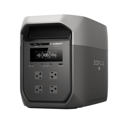 ECOFLOW - Estación de Energía Portátil EcoFlow DELTA 3 MAX, 2048Wh, Batería LiFePO4, Salida 2400W (Surge 4800W)