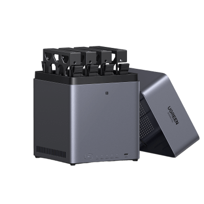 UGREEN - NAS UGREEN NASync DH4300PLUS  / 4 Bahías SATA / Procesador RK3588C 8 GB RAM / 2.5GbE Puerto / HDMI 4K / USB 3.2 Type-C / RAID 0/1/5/6/10 / Acceso Remoto UGREENlink