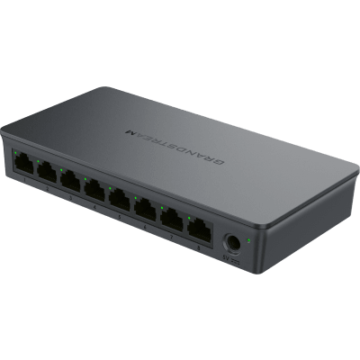 GRANDSTREAM - Switch de Red Administrable Capa 2 Lite / 8 Puertos Gigabit Ethernet / VLAN / QoS / Snooping IGMP / Montaje en Pared y Escritorio / Compatible con GDMS