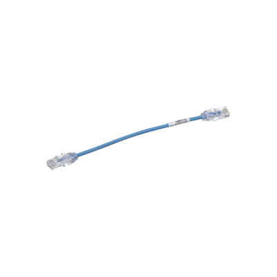 PANDUIT - Cable de Parcheo UTP Cat6A, CM/LSZH, Diámetro Reducido (28AWG), Color Azul, 20 cm (7.87 pulgadas).