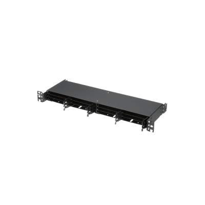 PANDUIT - Panel de Distribución de Fibra Óptica, Acepta 12 Cassettes HD Flex en 6 Espacios, Hasta 144 Fibras, 1 UR