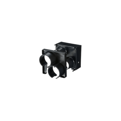 PANDUIT - Tapa con 2 Salida a Tubo Corrugado de 1.5in (38mm), Para uso con Canaletas 4X4 FiberRunner™, Color Negro