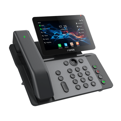 FANVIL - Telefono IP Wi-Fi, Handset Inalámbrico, Recepción de Video, 20 Líneas SIP, Puertos Gigabit, PoE con Puerto USB, Bluetooth.