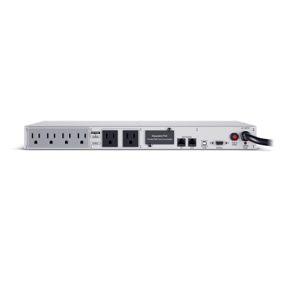 CYBERPOWER - UPS de 1000 VA/600 W, Topología Línea Interactiva, Entrada 120 Vca NEMA 5-15P, Tipo Rack 1 UR, Con 6 Tomas NEMA 5-15R