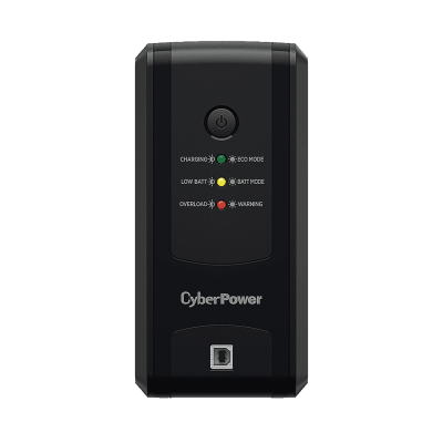 CYBERPOWER - UPS de 750 VA/375 W, Topología Línea Interactiva, Entrada 120 Vca NEMA 5-15P, y 8 Salidas NEMA 5-15R, Puerto USB, Con Regulador de Voltaje (AVR)