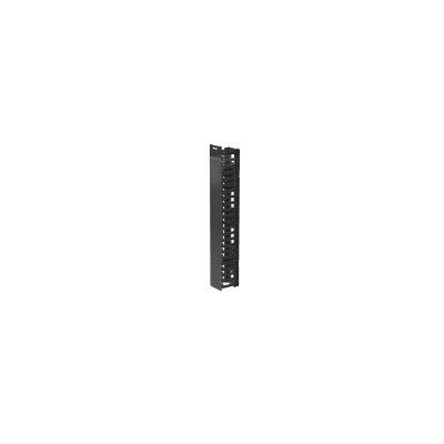 PANDUIT - Organizador Vertical NetRunner, Sencillo (Solo Frontal), Para Rack Abierto de 22 Unidades, 4.9 in de Ancho, Color Negro