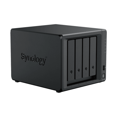 SYNOLOGY - NAS DiskStation DS425+ | 4 Bahías | Intel Celeron J4125 2.7 GHz | 2 GB DDR4 / 2.5GbE + 1GbE | 2 Puertos USB 3.2 Gen 1 | 2 Ranuras M.2 NVMe | Hasta 80 TB | Synology DSM.