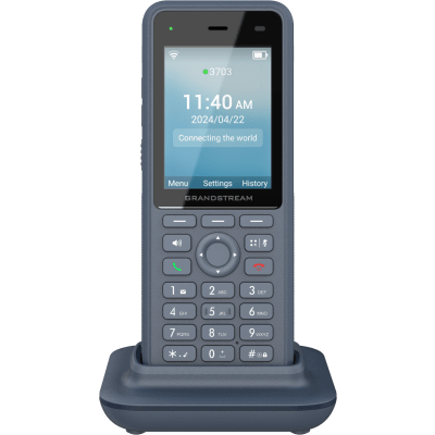 GRANDSTREAM - Teléfono IP Wi-Fi Inalámbrico WP836 / Wi-Fi 6 Doble Banda / IP69K Resistente a Exteriores / Batería 3000 mAh / 4 Conferencias / Bluetooth Integrado / USB Tipo C / Compatibilidad con Códec Opus HD
