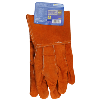 SURTEK - Guantes de Carnaza Largo/ Refuerzo en Palma / Resistente a Abrasión y Temperaturas Moderadas.