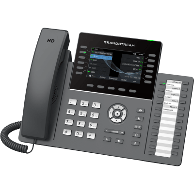 GRANDSTREAM - TELÉFONO IP PROFESIONAL DE 12 LÍNEAS / 24 TECLAS DE EXTENSIÓN PROGRAMABLES / WI-FI 6 / POE INTEGRADO / PANTALLA LCD 4.3 PULGADAS / SEGURIDAD DE NIVEL EMPRESARIAL / BLUETOOTH INTEGRADO / COMPATIBLE CON GDMS / AUDIO HD CON NOISE-SHIELD