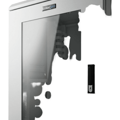 LINKEDPRO - Gabinete Rackeable / 18 Unidades / 19 Pulgadas / Puerta de Cristal / Capacidad de Carga 750 Kg / Dimensiones 600x605x930 mm (23.6x23.8x36.6 in)