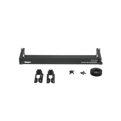 PANDUIT - Organizador de Cables Frontal, para Panel de Fibra Óptica HD Flex, de 1 UR, Color Negro