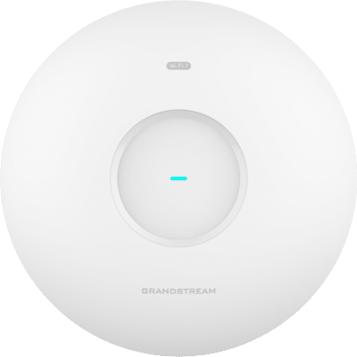 GRANDSTREAM - Punto de Acceso Wi-Fi 7 / Triple Banda BE11000 / MU-MIMO 2x2:2 / 384 Clientes Simultáneos / 2 Puertos 5G Ethernet con PoE+ / Cobertura Hasta 175 mts / BLE 5.3 / Gestión Integrada y en la Nube