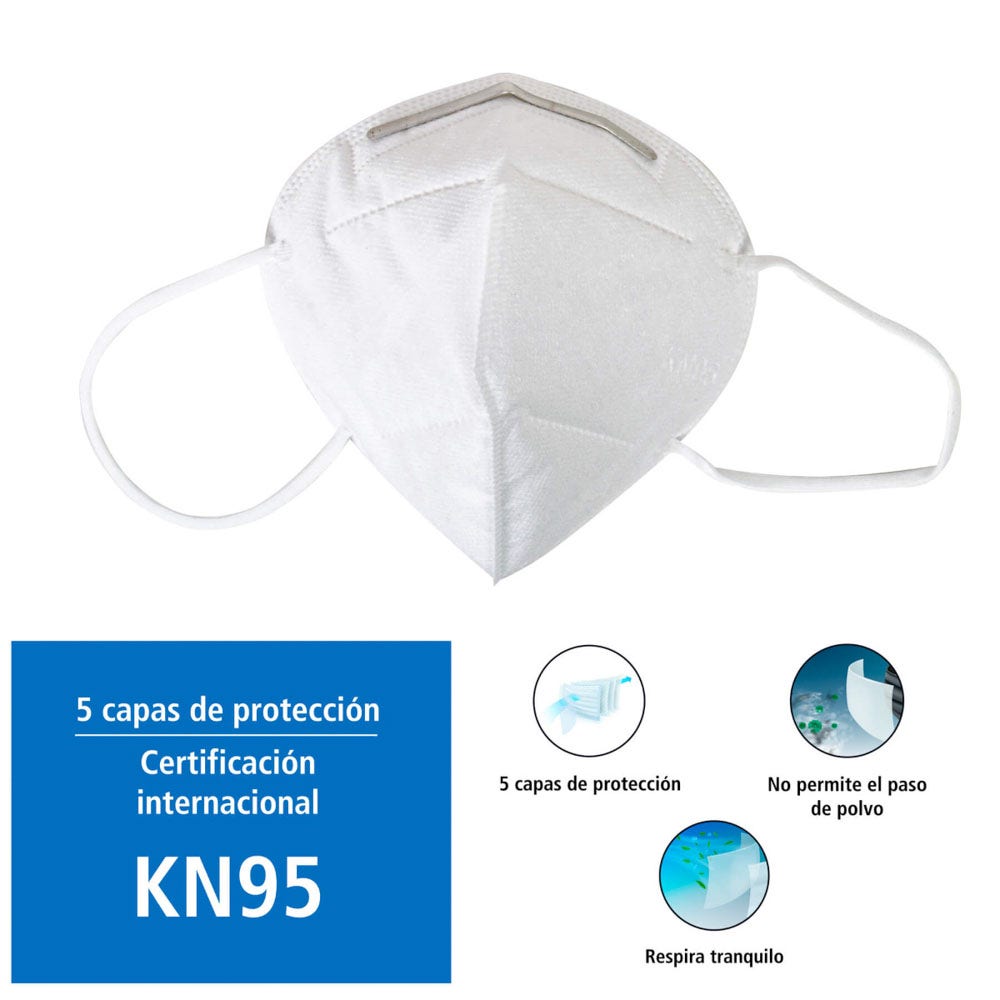 IUSA - Cubrebocas Kn95 con 5 capas de protección certificado por FDA