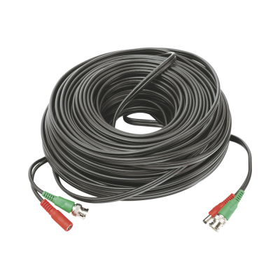 EPCOM TITANIUM - Cable Coaxial Armado de 50 Metros para Video y Energía / Optimizado para Cámaras 4K  / Conector BNC (Video) y PLUG de Alimentación (Siamés) / Uso interior / Cable de Video 100% Cobre de Alta Pureza .