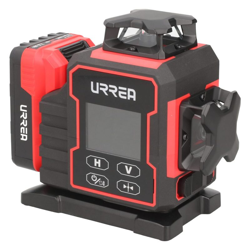 Urrea - Nivel láser 12 líneas 360°, Pantalla LCD, alcance maximo 50 m