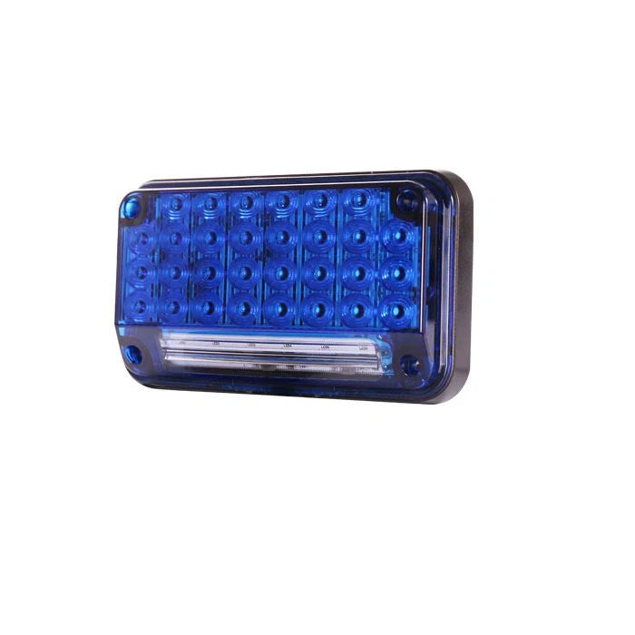 FEDERAL SIGNAL - Luz QuadraFlare® de advertencia de montaje exterior perimetral con mica azul (7X3")
