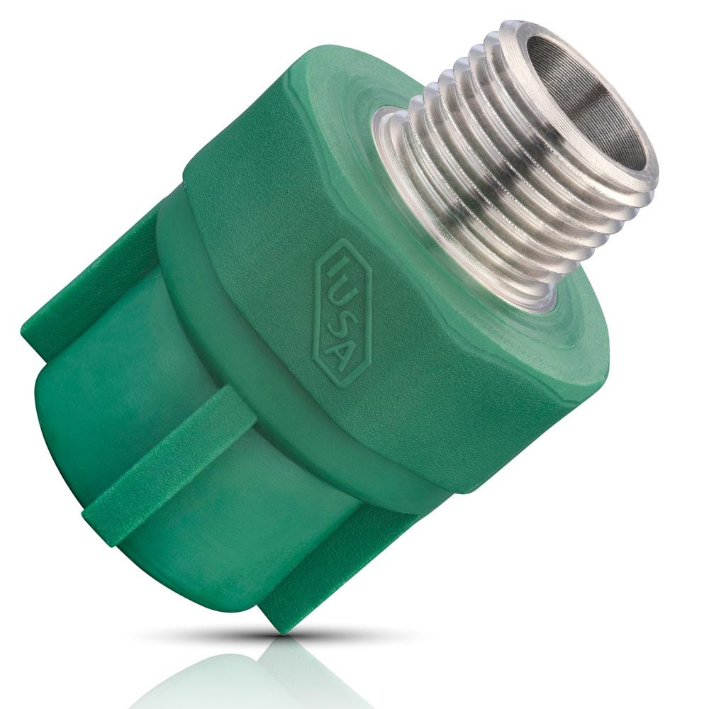 IUSA - Adaptador de ppr tipo macho 20 mm x 1/2” mnpt