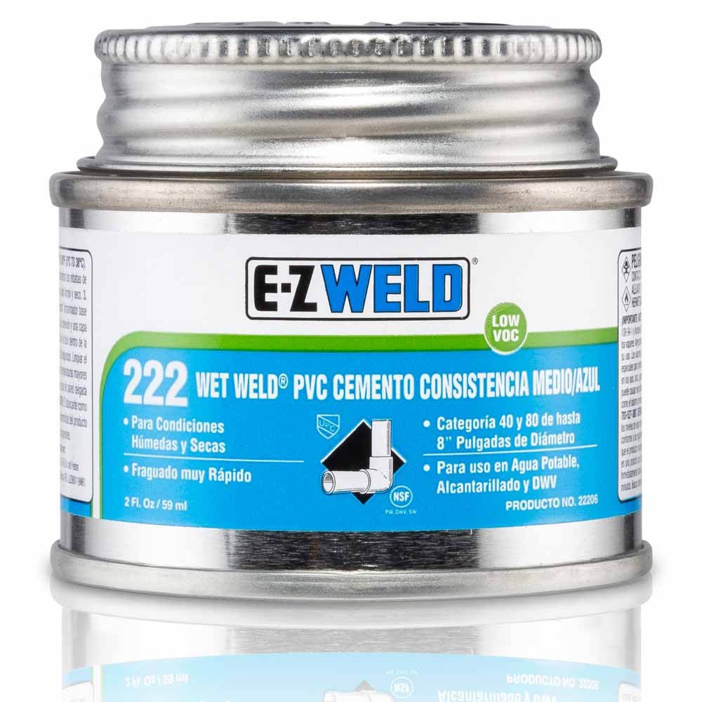 IUSA - Cemento azul para pvc c-40 y c-80 modelo 222 de 120 ml