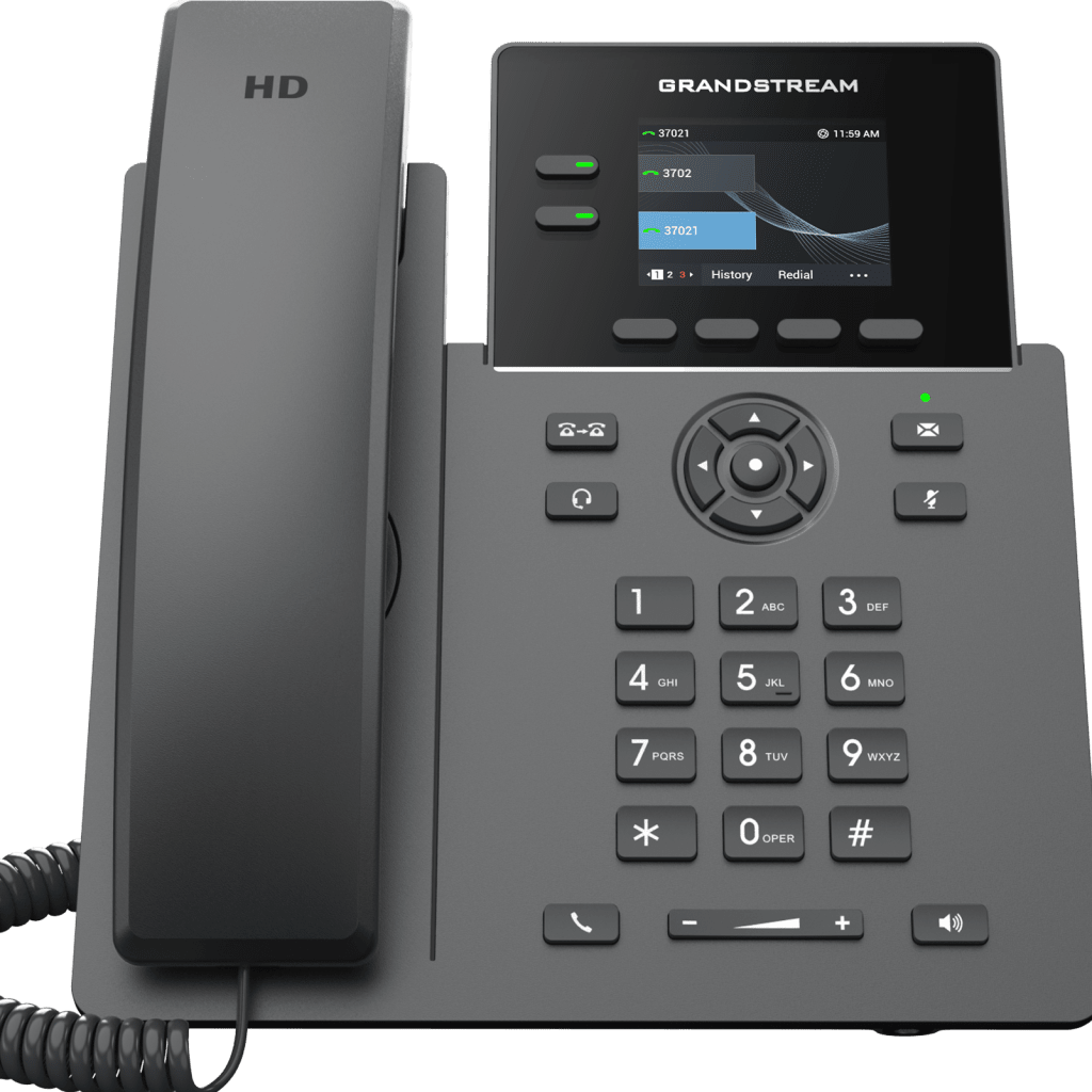 GRANDSTREAM - TELÉFONO IP GRADO OPERADOR DE 2 LÍNEAS / GRP2610 / APROVISIONAMIENTO SIN INTERVENCIÓN / 8 BOTONES VIRTUALES MULTIUSO / PANTALLA LCD A COLOR / SEGURIDAD CARRIER-GRADE / AUDIO HD / CONFERENCIA DE AUDIO 5 VÍAS / COMPATIBLE CON GDM
