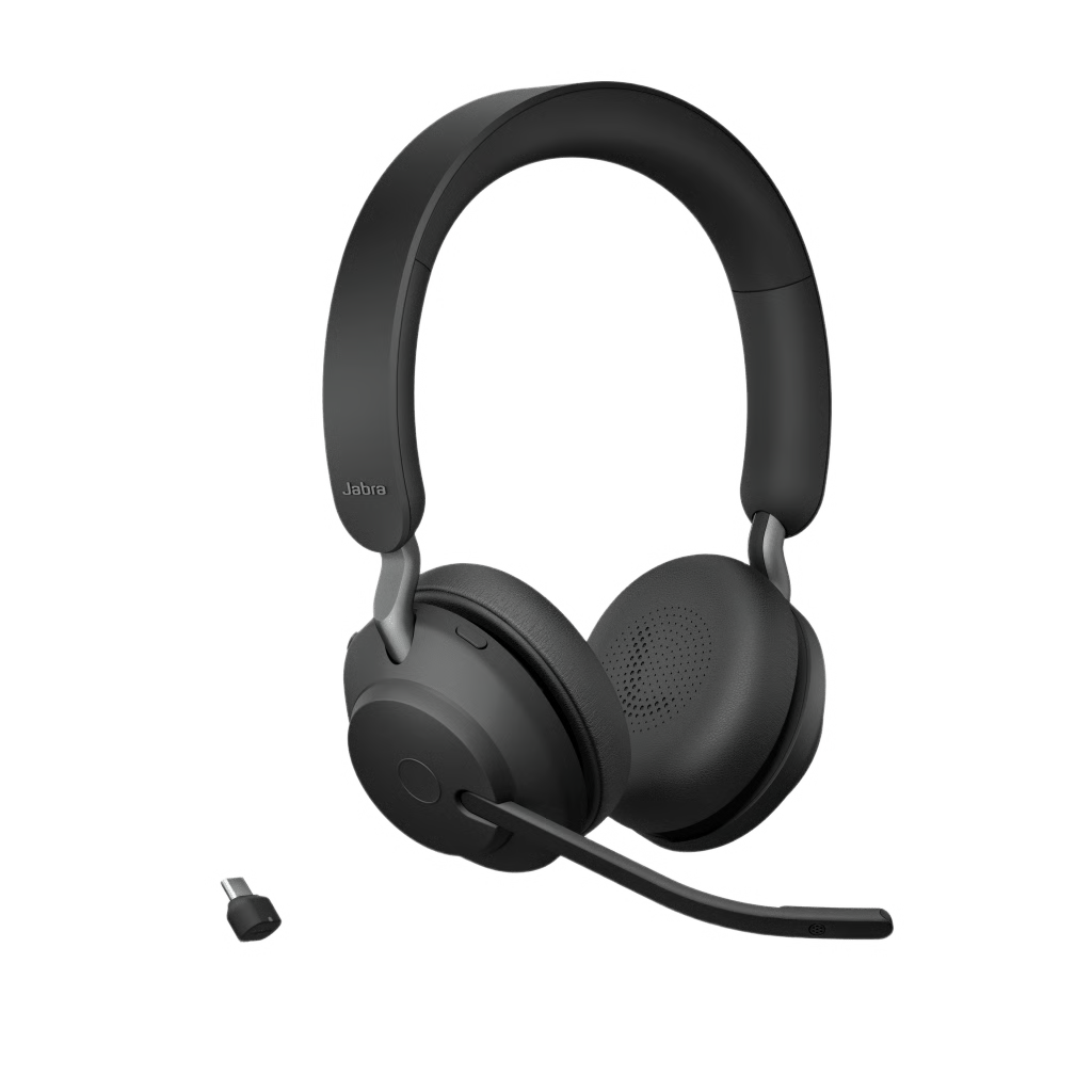 JABRA - Jabra Evolve2 65, Auricular stereo versión UC, dongle USB-A con cancelación de ruido (26599-999-999)