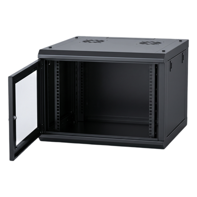 LINKEDPRO - Gabinete de Pared / 4U / 19 in / Cristal Templado / 635mm Profundidad / 2.09 ft / 100 kg Carga