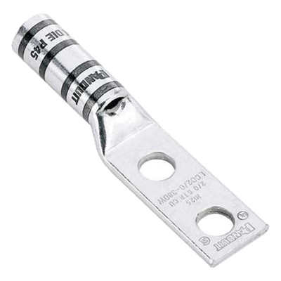 PANDUIT - Terminal de Compresión / Calibre 6 AWG / Doble Orificio 1/2 pulg / Espaciado 44.5 mm (1.75 pulg) / Mirilla de Verificación / 1 Pieza