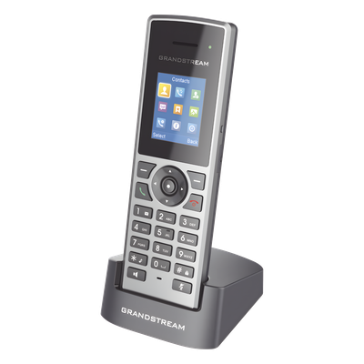 GRANDSTREAM - Teléfono IP Inalámbrico DECT / Alcance 350 m (1148.3 ft) Exterior / 10 Cuentas SIP / 20 Horas Conversación / Pantalla Color 1.8 Pulgadas / Audio Full HD
