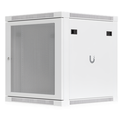 UBIQUITI - Gabinete Rack 12U / Montaje en Pared / Profundidad Ajustable 448-508 mm / Capacidad 80 kg / Ventilación Integrada / Puerta Perforada
