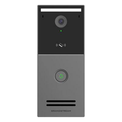 GRANDSTREAM - Videoportero IP Inteligente / 2K Ultra HD / Ángulo 127° / IA ISP con Análisis de Comportamiento / Lector RFID Dual 13.56 MHz y 125 kHz / NFC / BLE 5.0 / PoE / IP66 / IK10