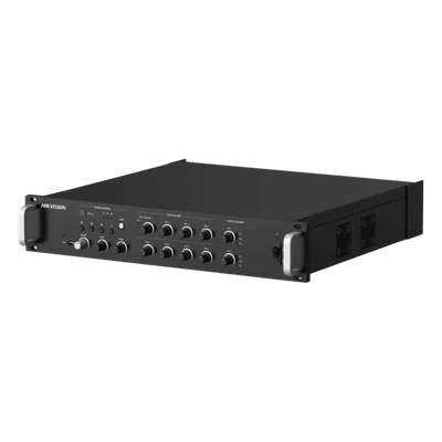 HIKVISION - Amplificador de Red / 2 Zonas 250W / Salida 100V/70V / Bluetooth 5.0 / Entrada de Alarma / Control por Software