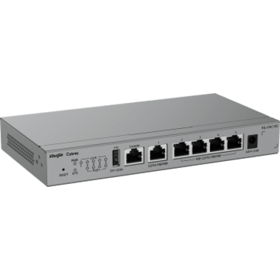 RUIJIE - Controlador de Red (CNC) / Todo en Uno AC-Router-Switch PoE / 5 Puertos 2.5G / 4 Puertos PoE+ / Gestión de 32 APs / Capacidad de Reenvío 2 Gbps / Gestión Cloud / Línea Cybrey