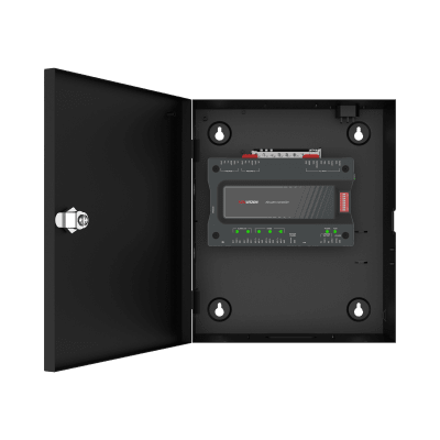 HIKVISION - Controlador MAESTRO para Elevadores / Incluye Gabinete y Fuente / Control de Acceso para los pisos de los Elevadores por Huella o Tarjeta